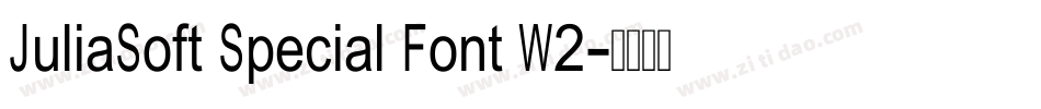 JuliaSoft Special Font W2字体转换